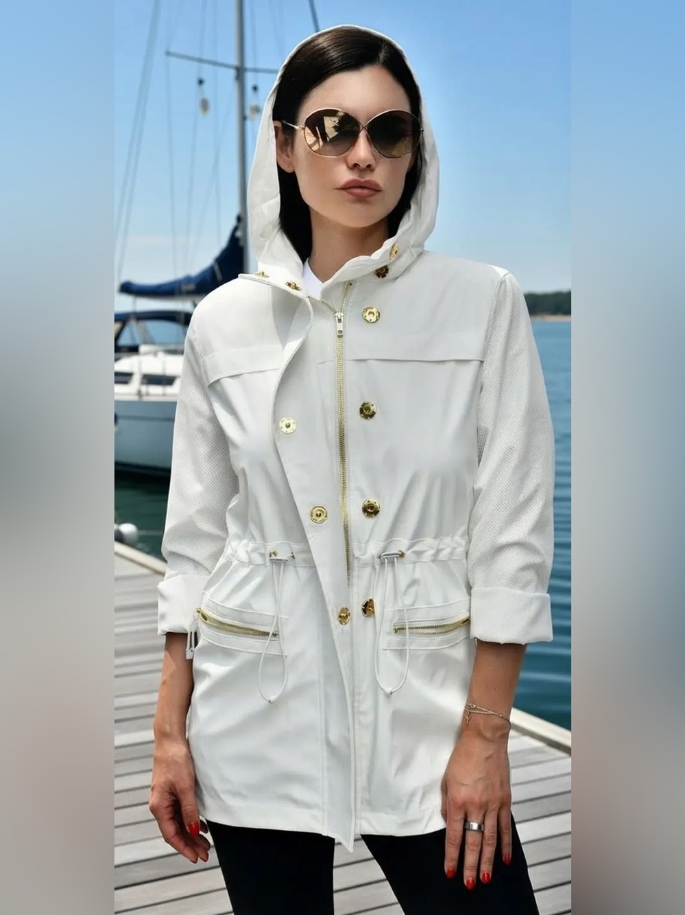 Ciao Milano Kasia Antique White Waterproof Jacket | S